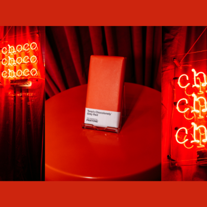 Tony’s Chocolonely’s ‘Only Red Room’ with Pantone is a match made in Soho