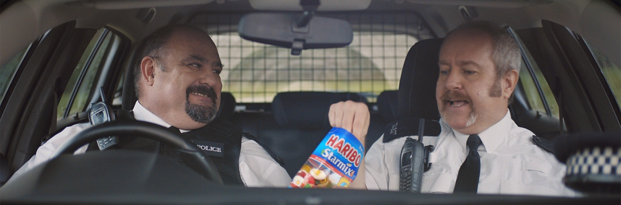 Traffic police liven up a dull shift with a bag of Starmix in the latest Haribo film by Quiet Storm