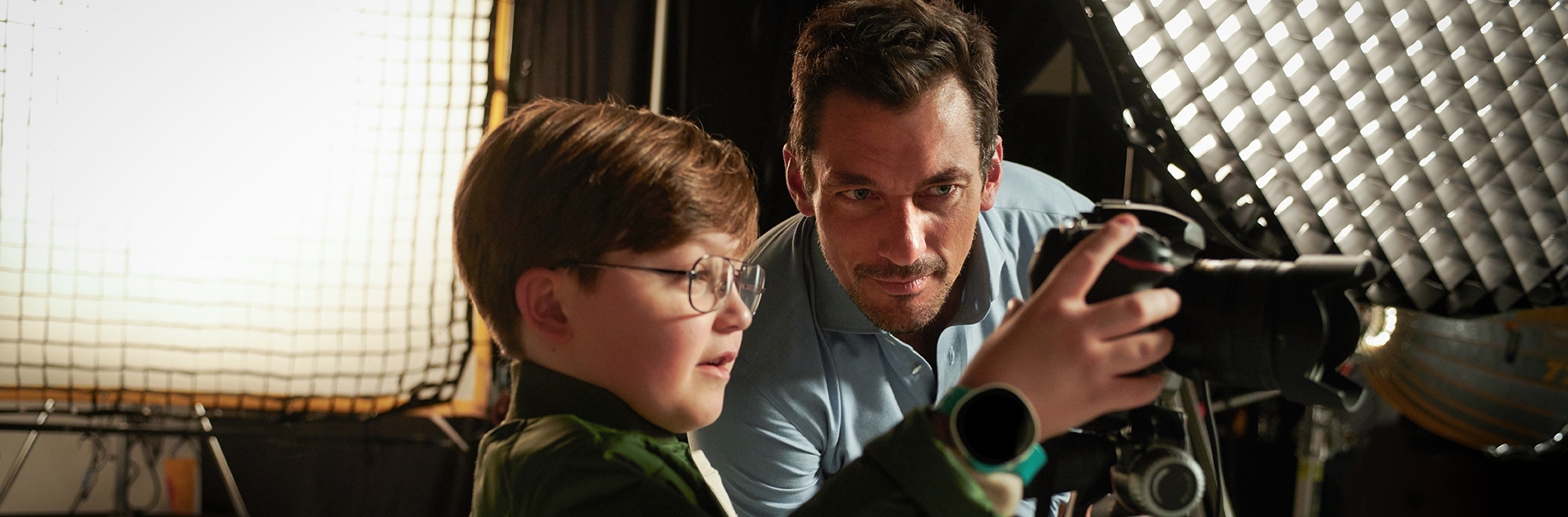 Vodafone teams up with model David Gandy on a shoot where the kids call the shots