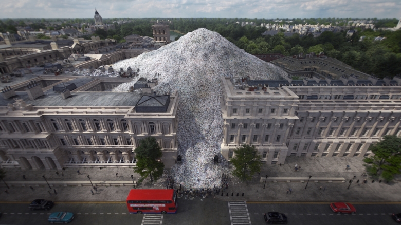 Wasteminster: CGI film from Greenpeace shows Downing Street buried in the plastic waste it dumps on other countries