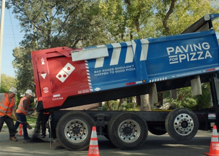 Paving For Pizza Dumping Truck