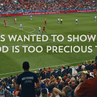 With food waste reaching epidemic proportions, Hellmann’s feeds a stadium in Canada to highlight the issue