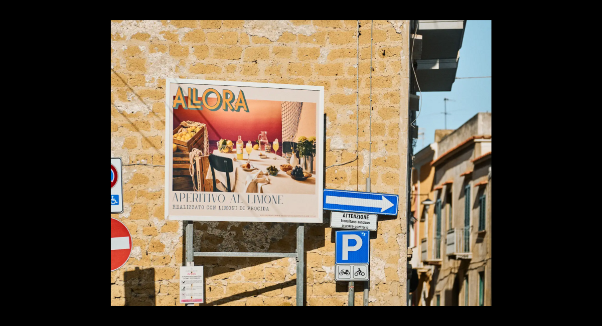 Allora billboard black background