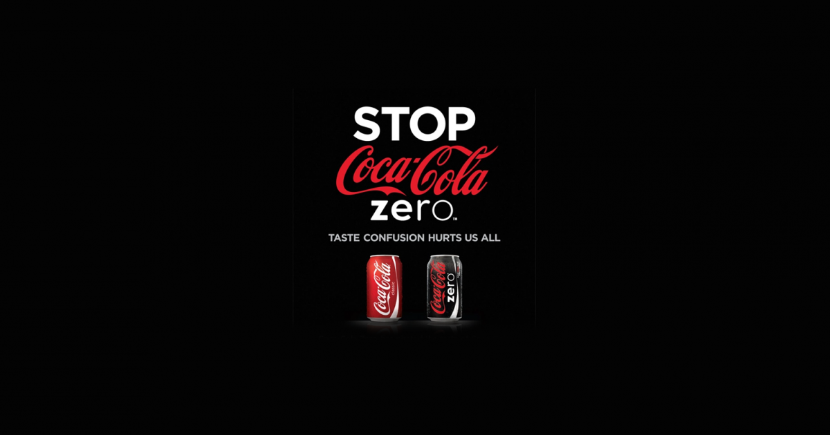 Icymi Coke Pretends To Sue Coke Zero For Tasting Too Much Like The Real Thing Creative Moment